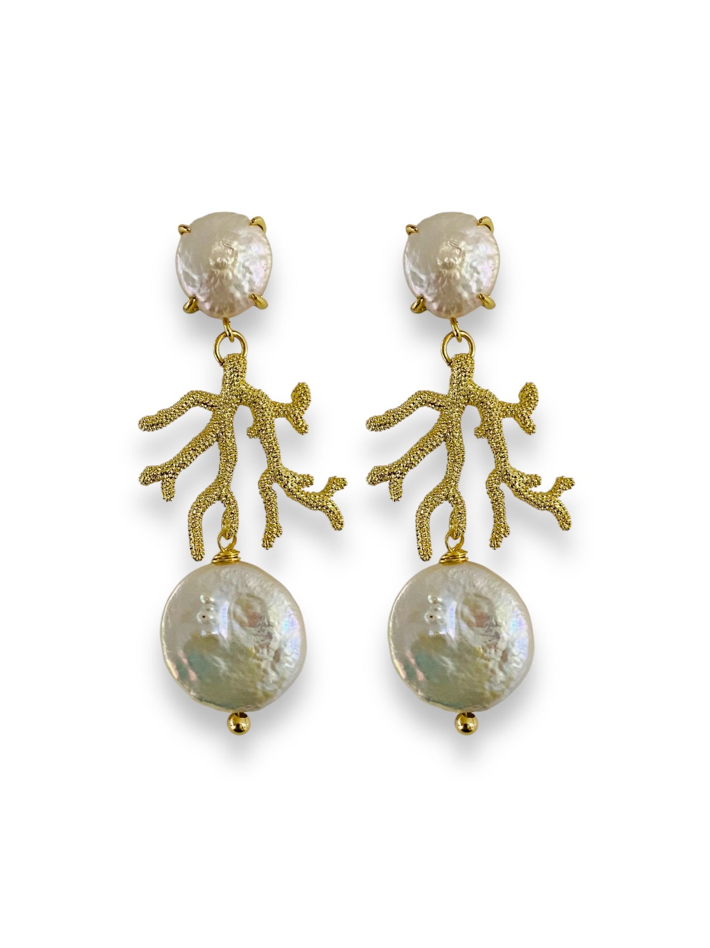 Aretes Coralina Perla barroca