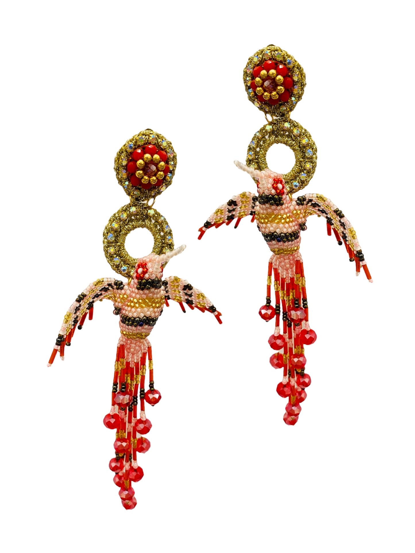 Aretes Colibrí tótem Rosa