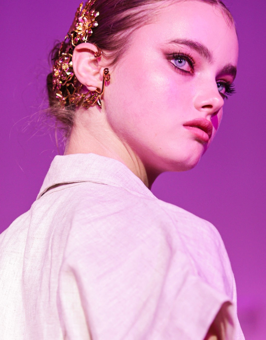 PRE ORDER Maxi earcuff LADERA jardin de Zinnias