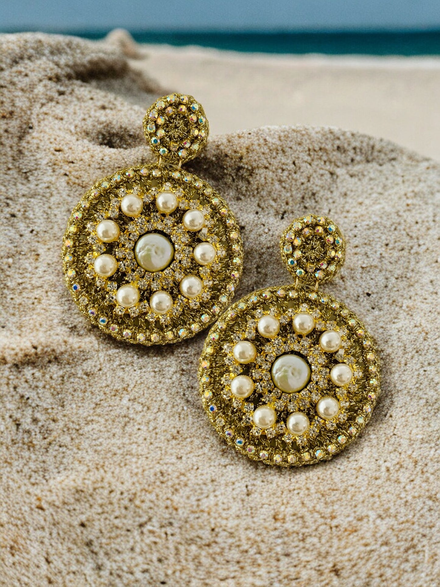 Aretes la Perla Pacífico Dorado