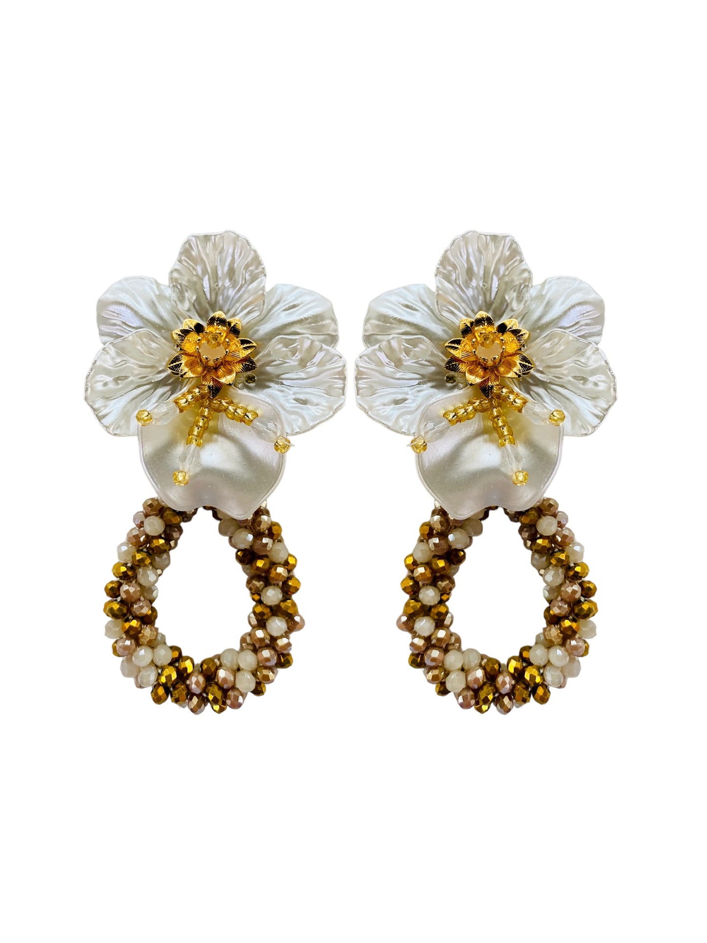 Aretes Cristina en dorado
