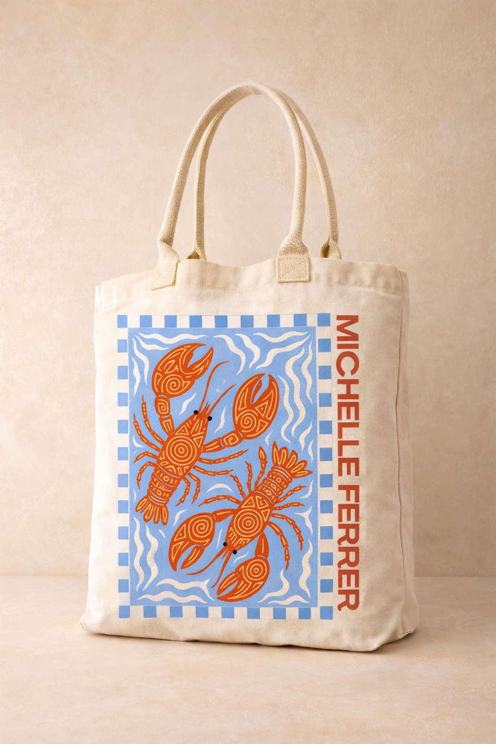 Tote Bag Langosta Naranja
