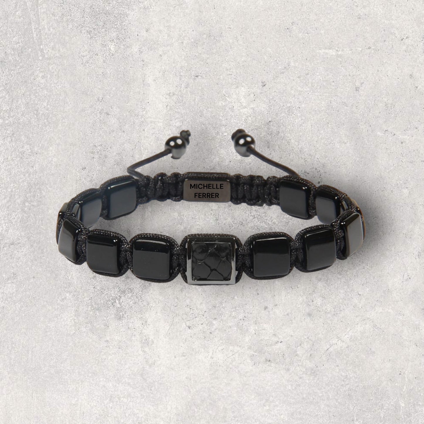 Pulsera caballero pitón negro