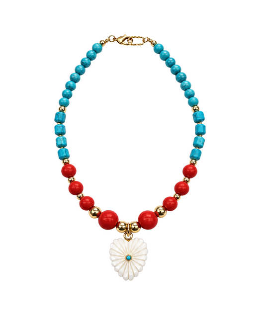 Collar Thalassa corazón madre perla