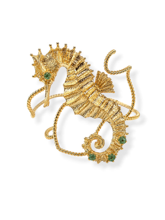 Brazalete  MAREMBÉ  y esmeraldas