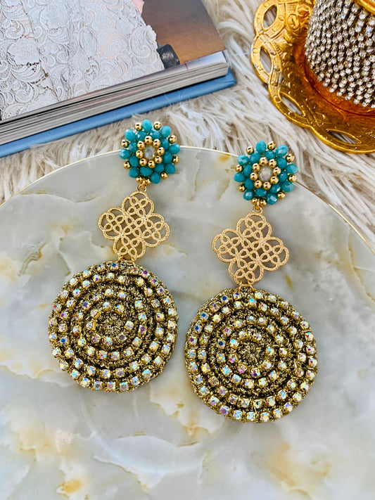 Aretes Katara turquesa khalida