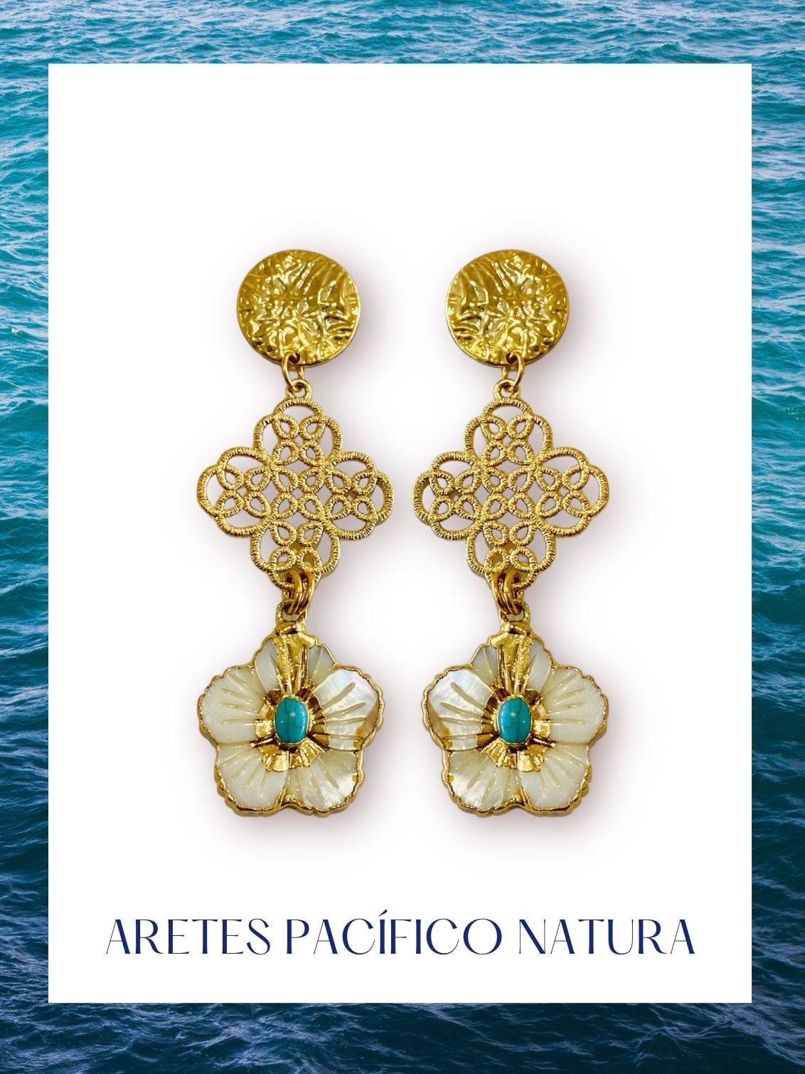 Aretes Pacífico Natura madre perla