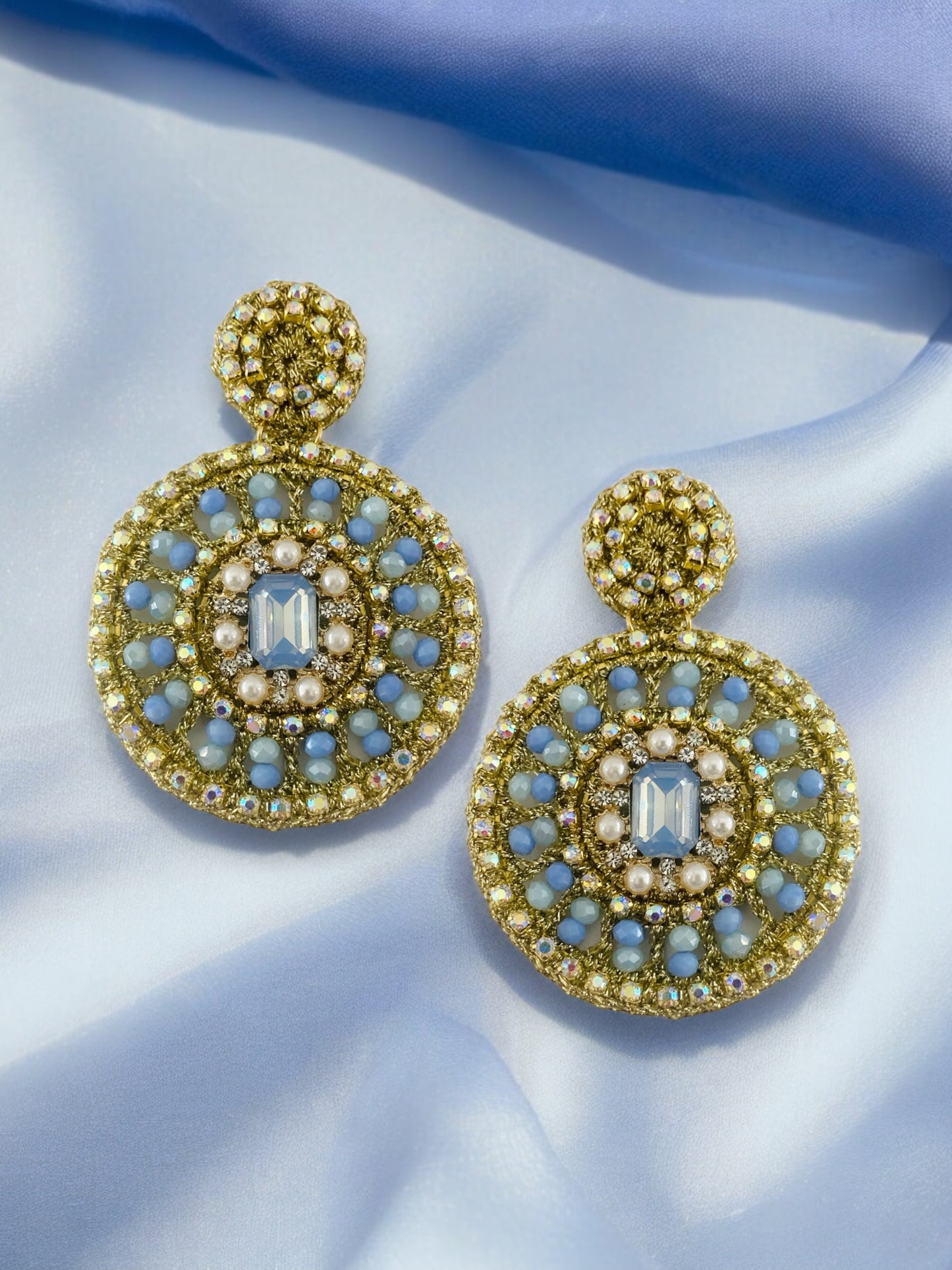 Aretes Santo Mar en baby blue