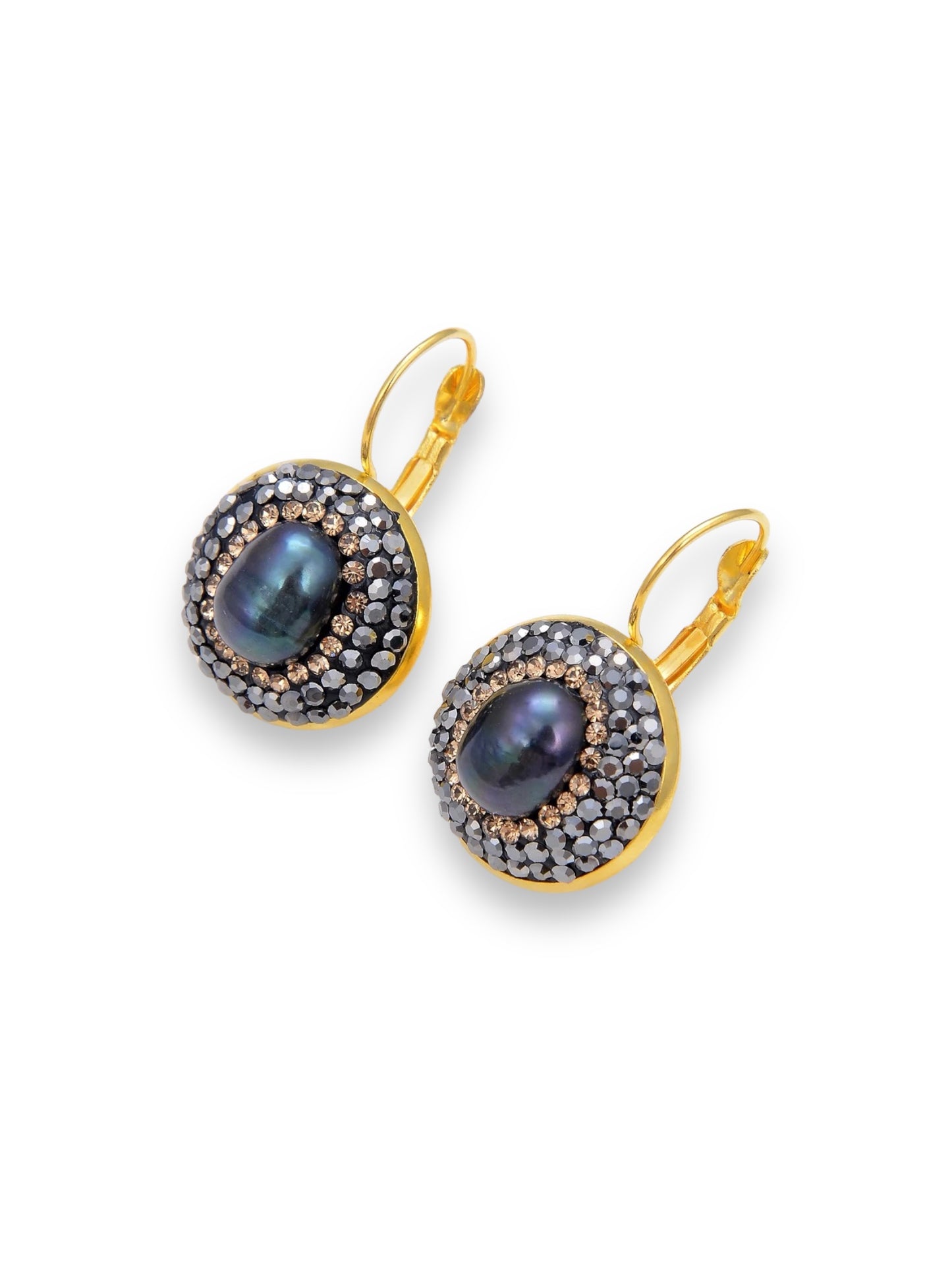 Aretes Anzuelo Perla negra