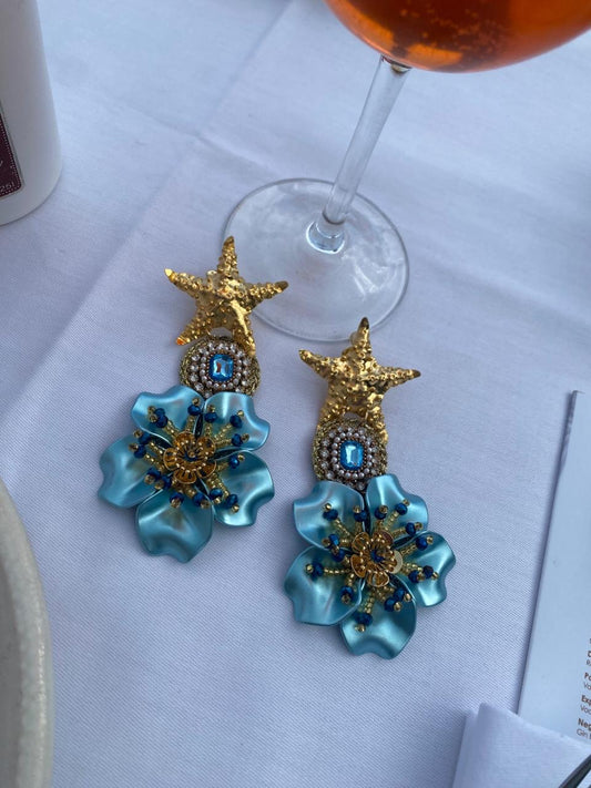 Aretes Amalia MAREMBÉ baby biue