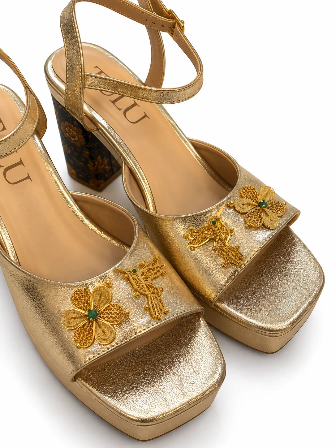 Tacones escultóricos Esmeralda de Casco  • MICHELLE FERRER x TULU