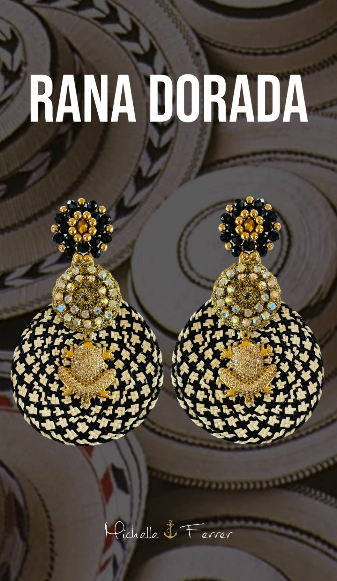 Aretes Coclé Rana Dorada