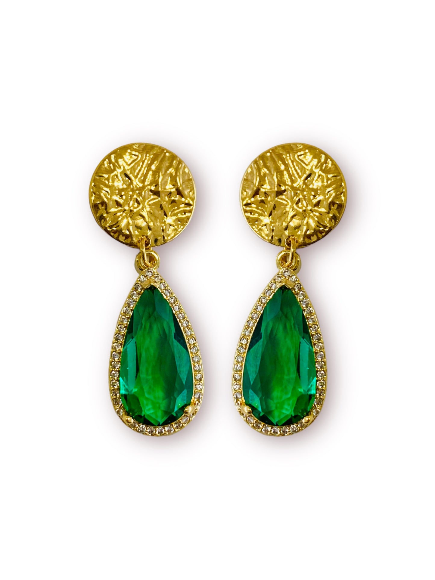 Aretes Demetria en verde