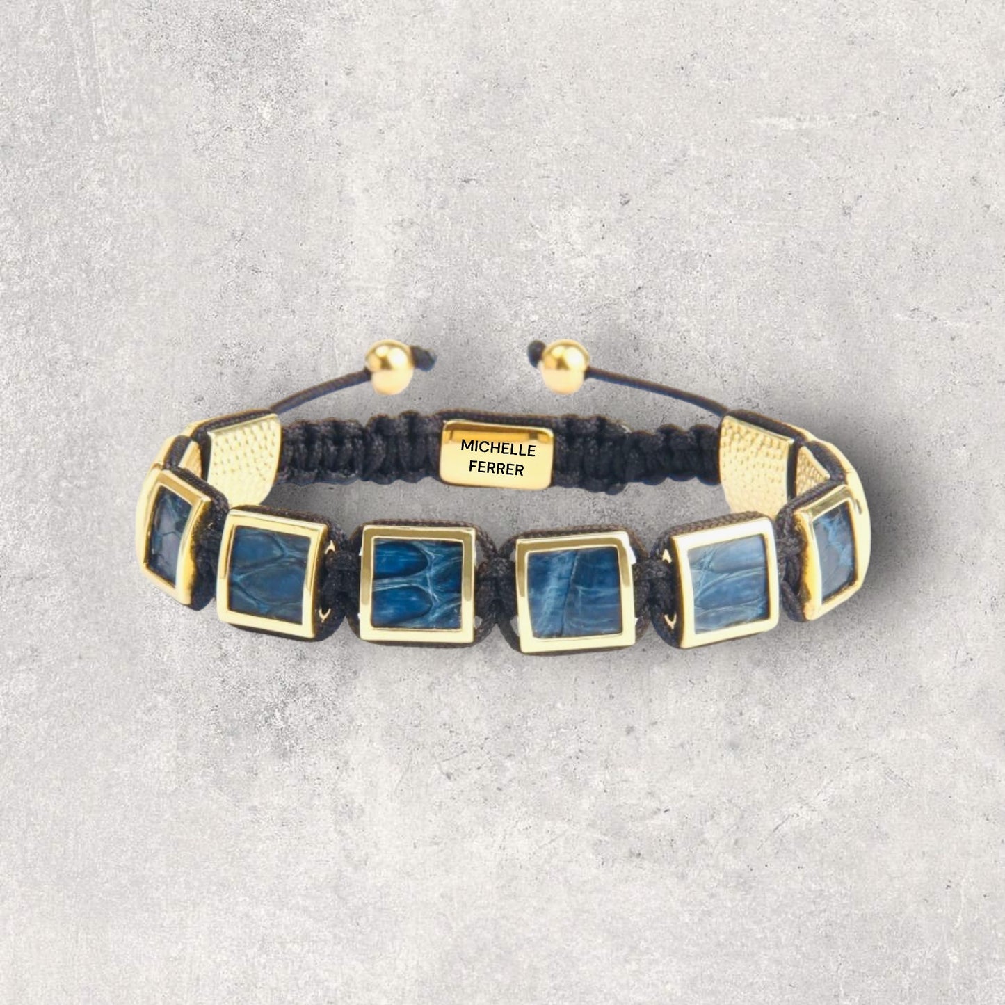 Pulsera caballero pitón azul