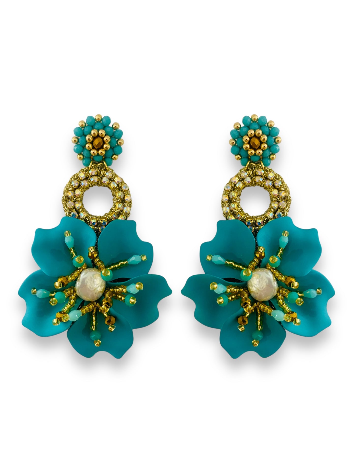 Aretes Amalia turquesa