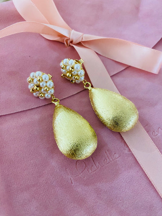 Aretes gota tomatillo Perla