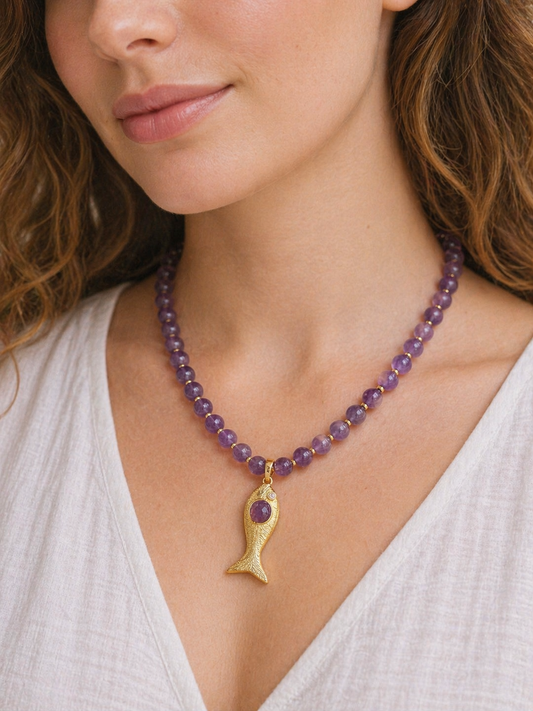 Collar Pedasí Marea amatista