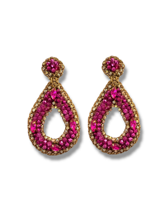 Aretes Ari Love fucsia
