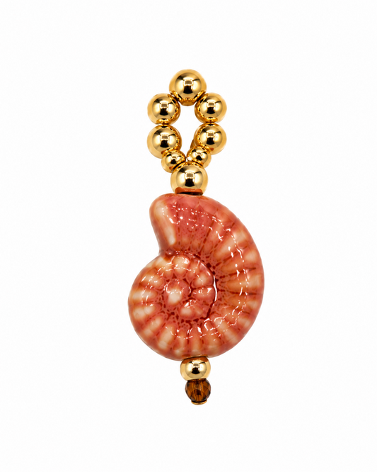 Charm caracola terra cerámica