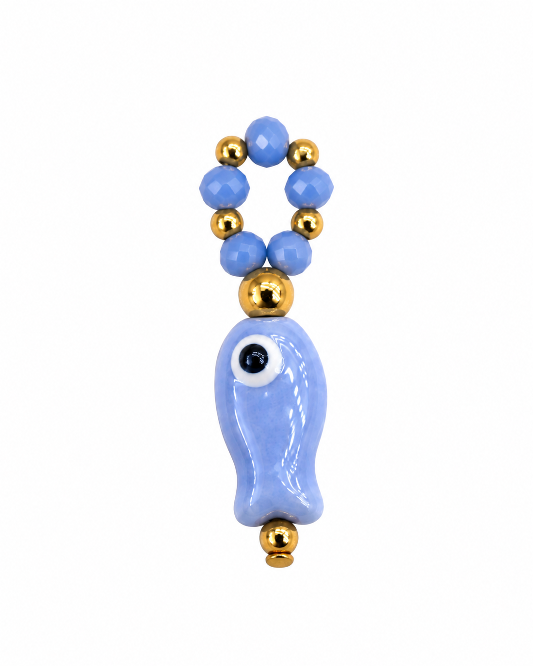 Charm Pez azul celeste cerámica