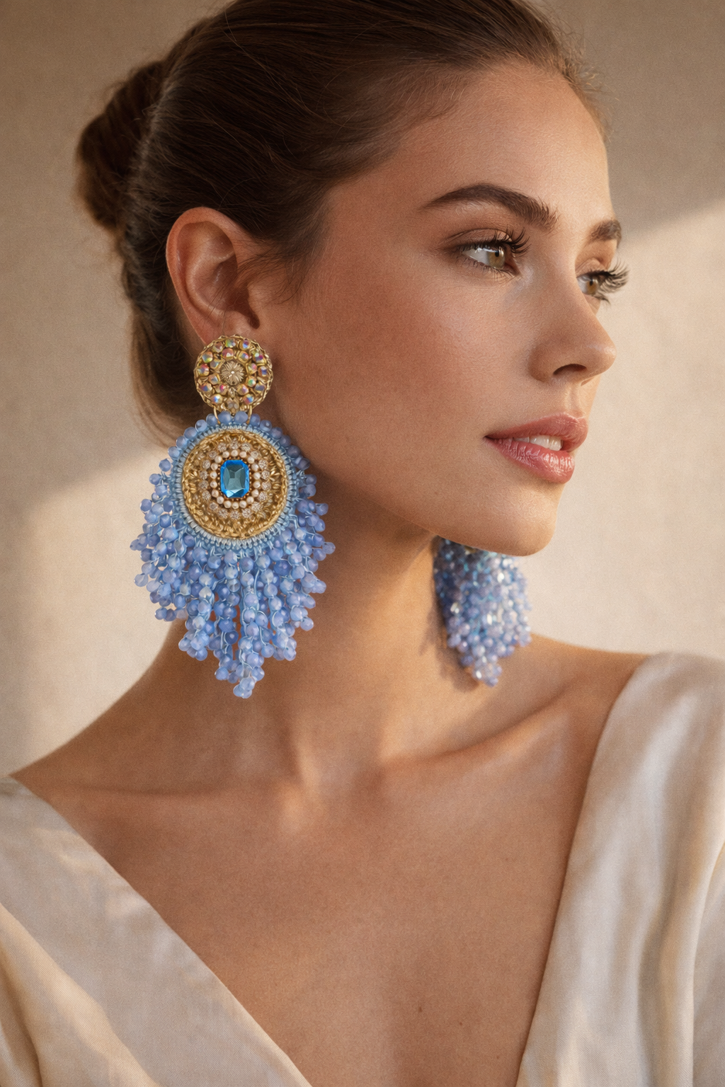 Aretes Mirna celeste