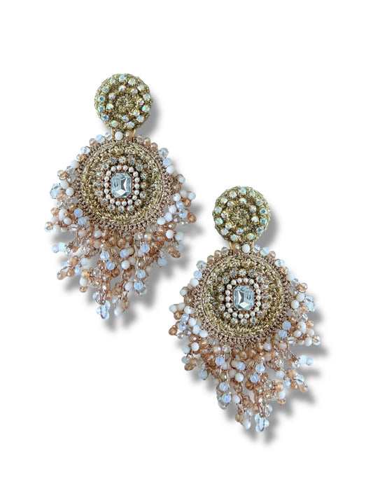 Aretes Mirna Champagne Opal