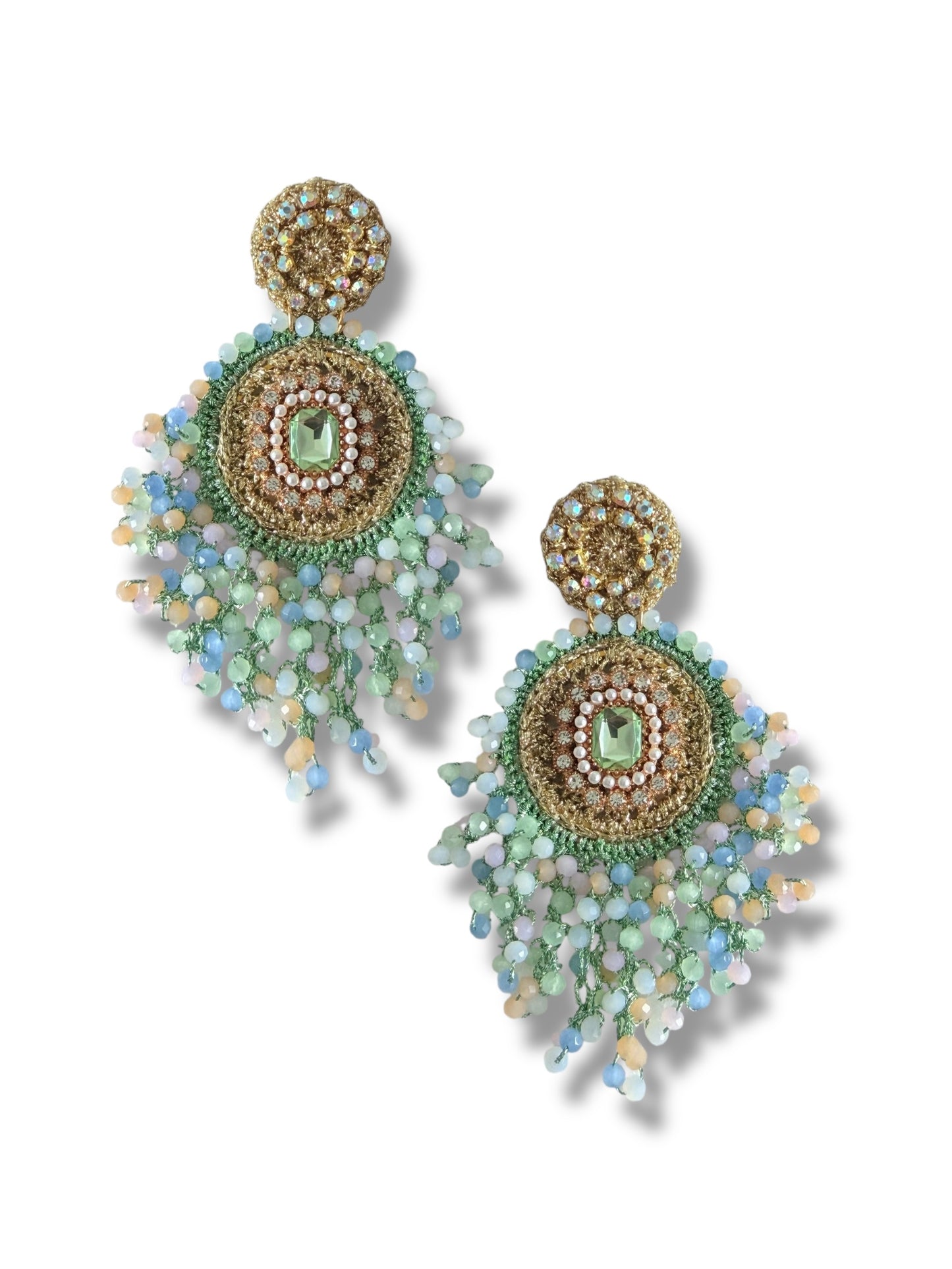 Aretes Mirna verde menta