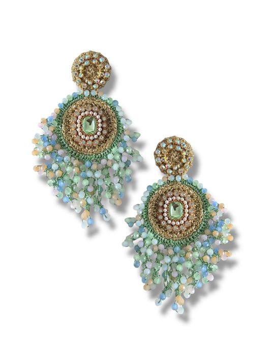 Aretes Mirna verde menta