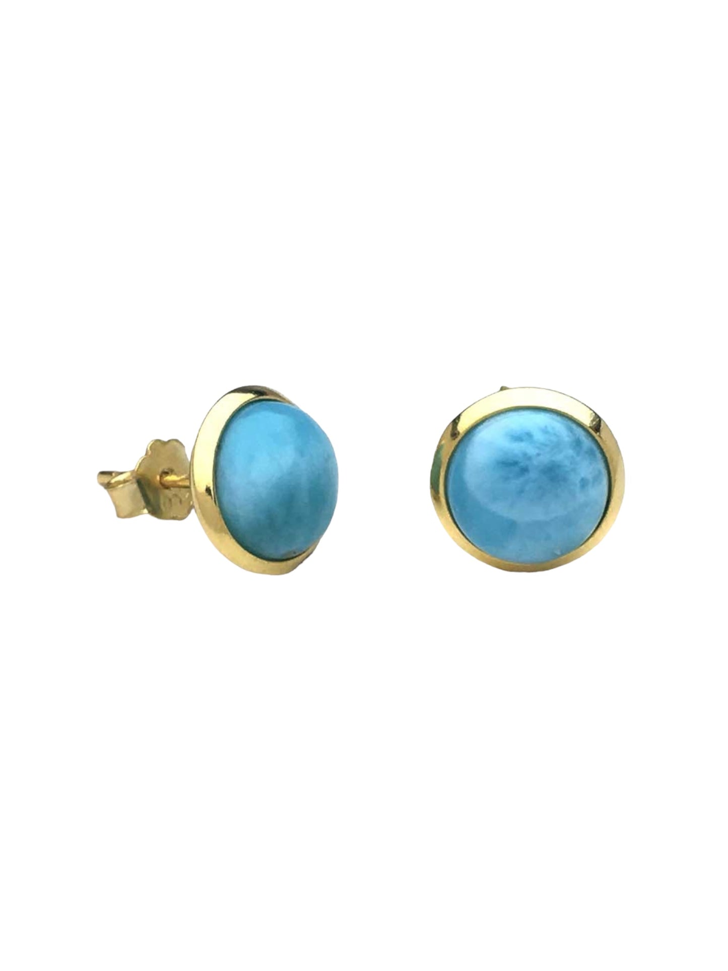 Aretes Magia Larimar oro 18kt