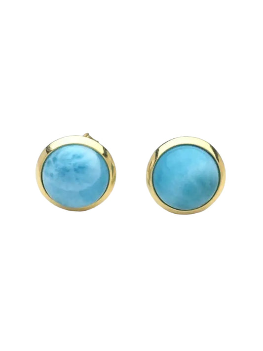 Aretes Magia Larimar oro 18kt