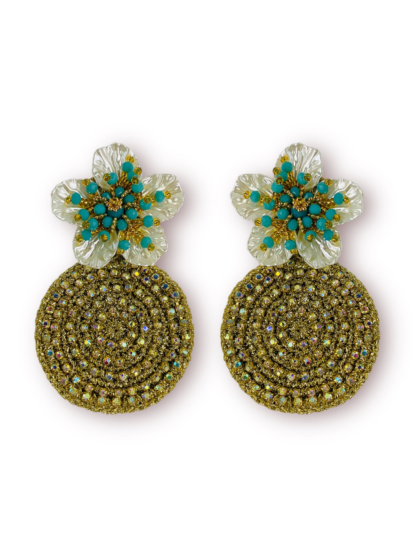 Aretes Khalida Tropicalia turquesa