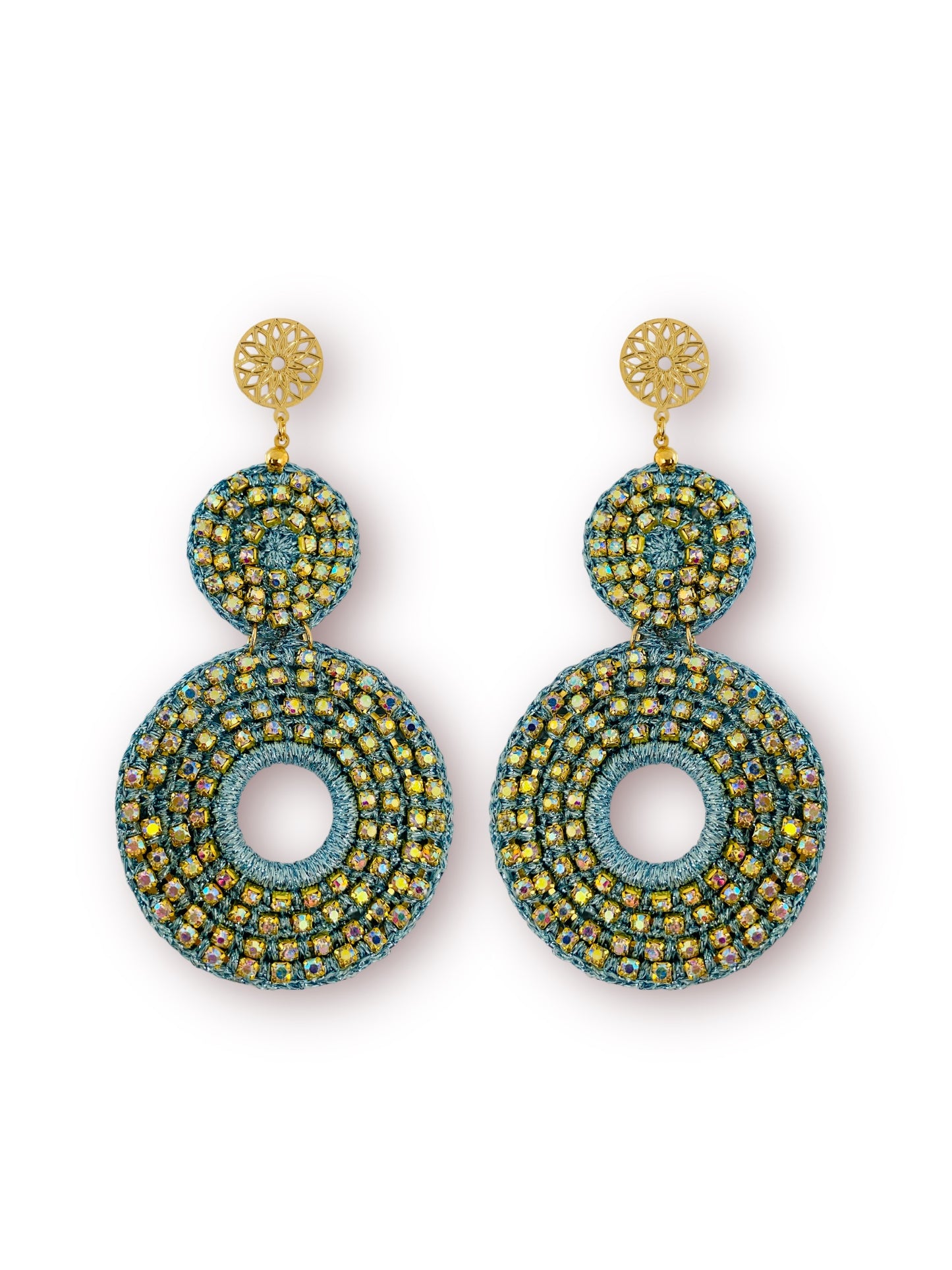 Aretes Khalida azul cielo