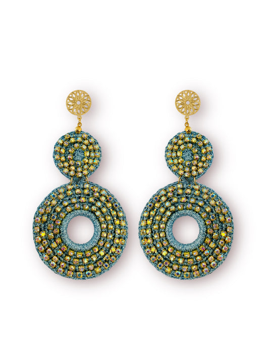 Aretes Khalida azul cielo