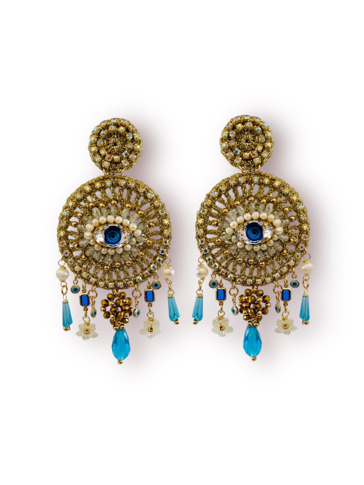 Aretes Santorini Evil eye